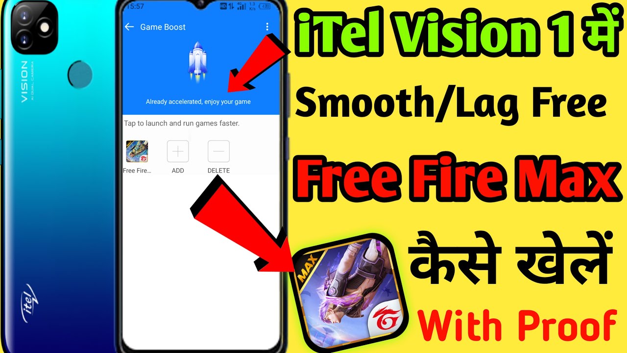 iTel Vision 1 में बिना Lag/Heat के Free Fire Max कैसे खेलें || सिर्फ इन चार Step को Follow करें