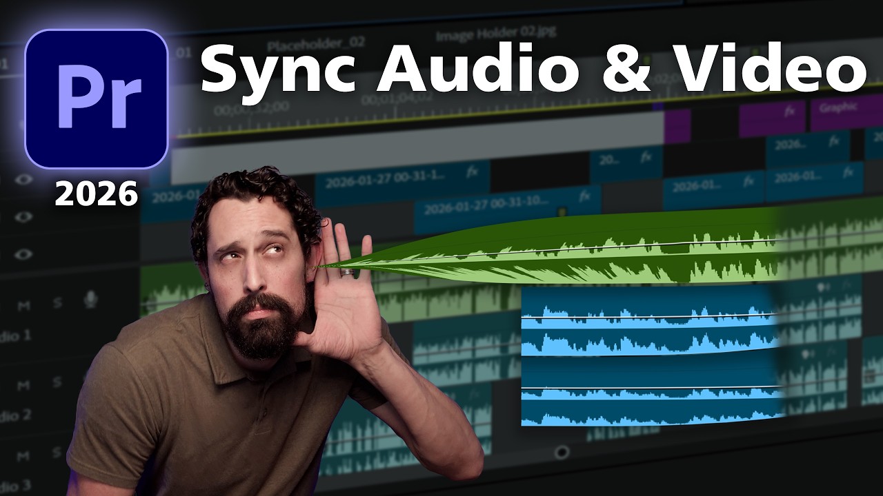 Adobe Premiere Pro Beginner's Tutorial: How to Sync Audio and Video (2026)