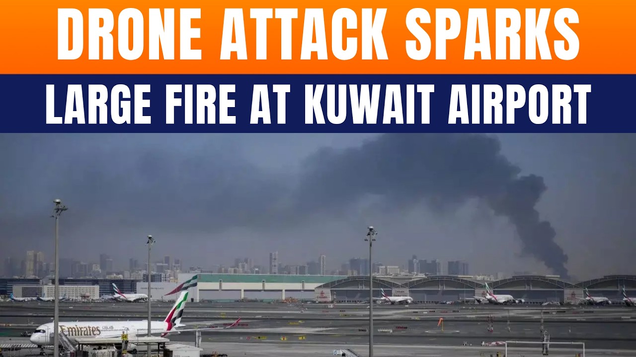 Drone Attack At Kuwait Airport LIVE | Massive Fire After Fuel Tank Strike | West Asia Tensions LIVE