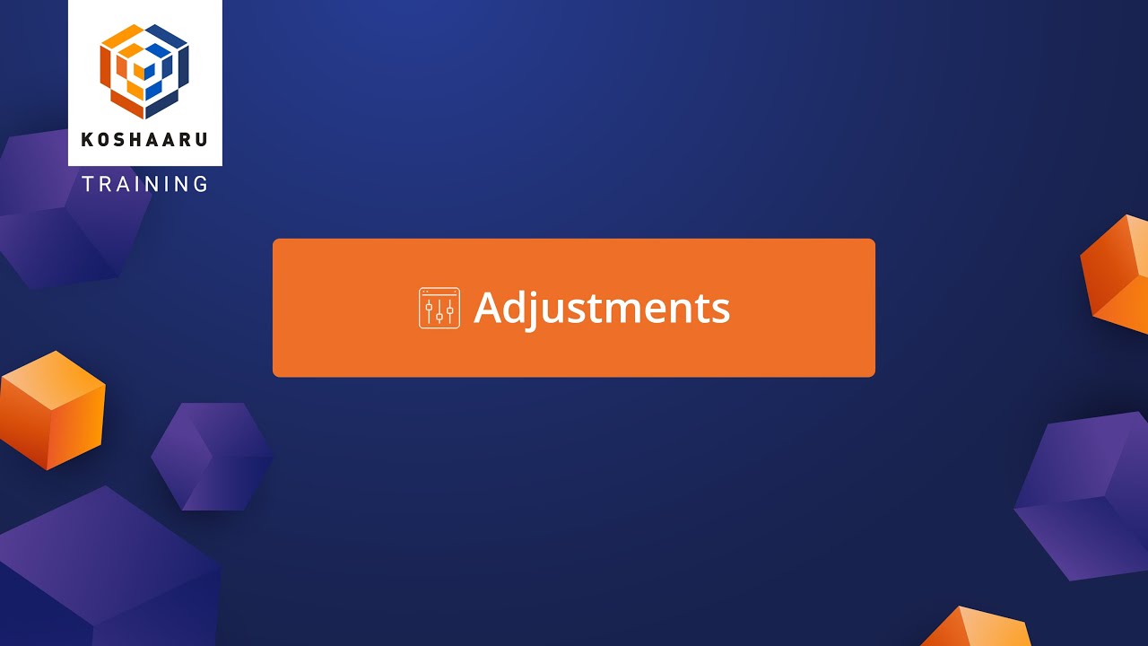 Adjustments - Koshaaru Training