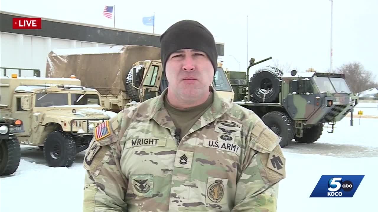 Oklahoma National Guard and troopers make rescues on road with SMART task force