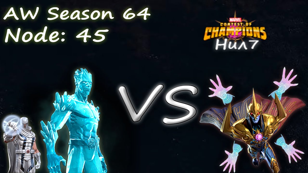 Mcoc aw node 45 R4 Iceman VS R4 Lumatrix
