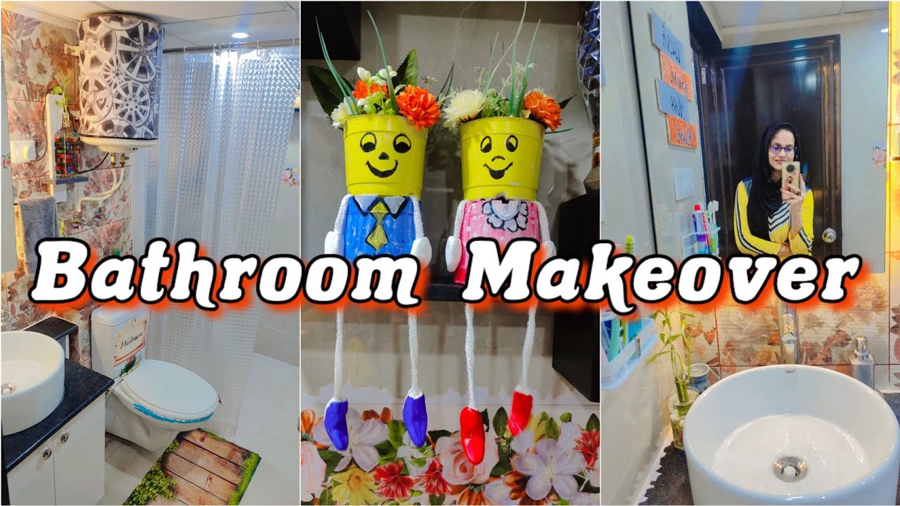 Wow😍कितना Beautifulहो गया मेरा Bathroom,Beautiful Makeover Done👍Bathroom Organizing Idea/decoration!
