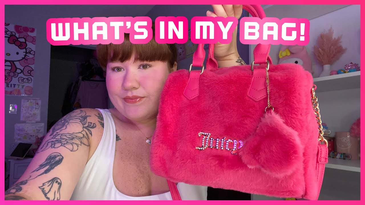 What’s In My Juicy Couture Free Love Fluffy Satchel!! 💕👀✨ YALL THIS BAG!! 😍🤩