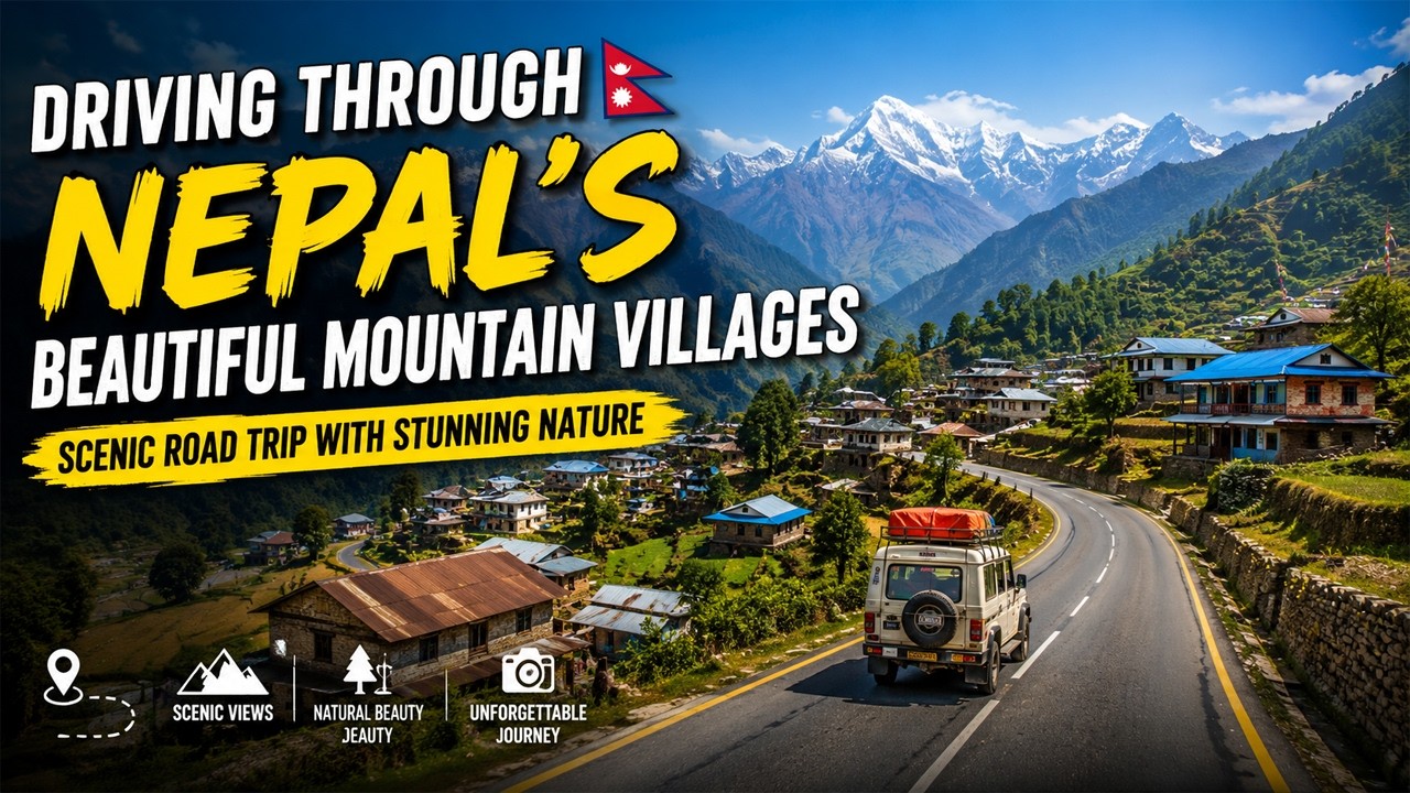 Driving Through Nepal's Beautiful Mountain Villages 🇳🇵 | Scenic Road Trip with Stunning Nature