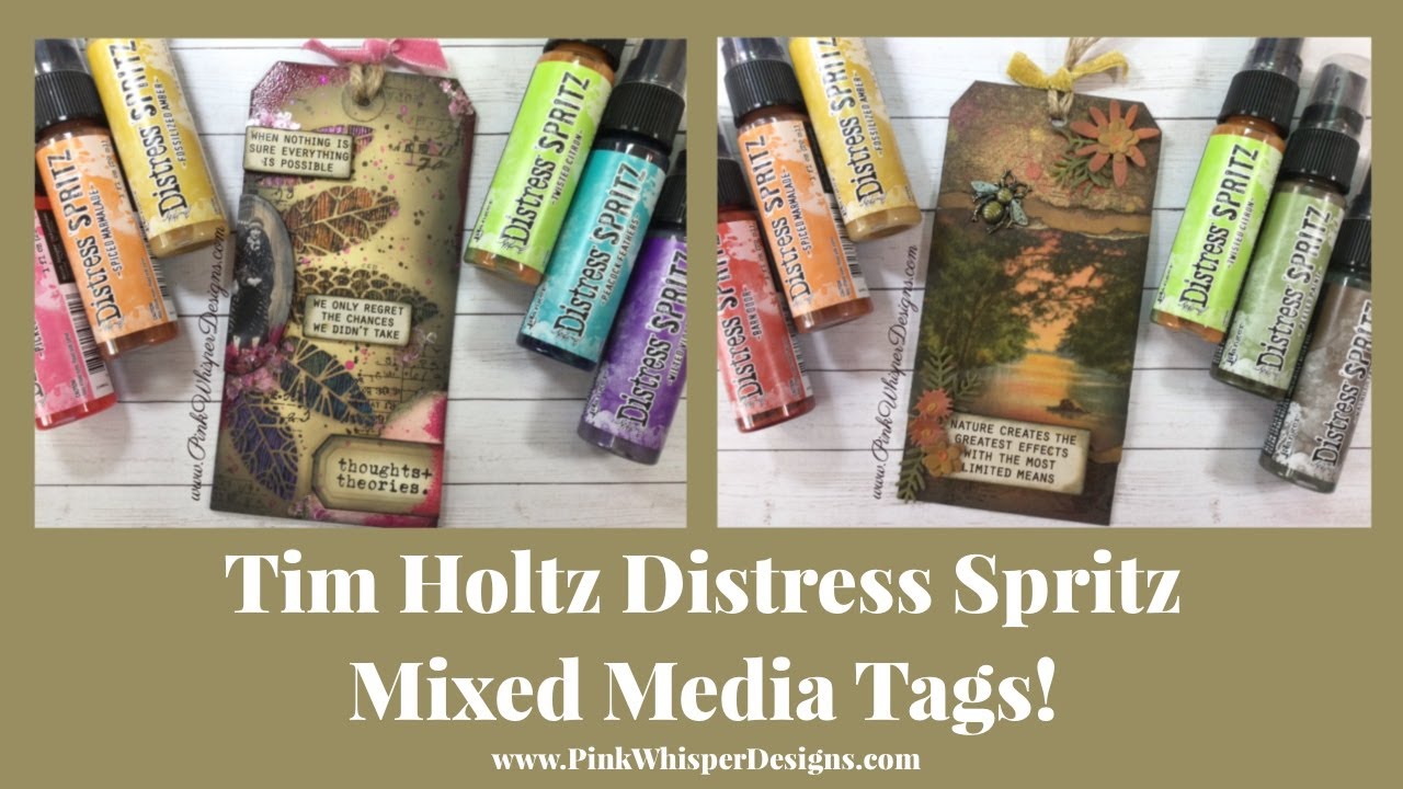 Tim Holtz Distress Spritz - Mixed Media Tags