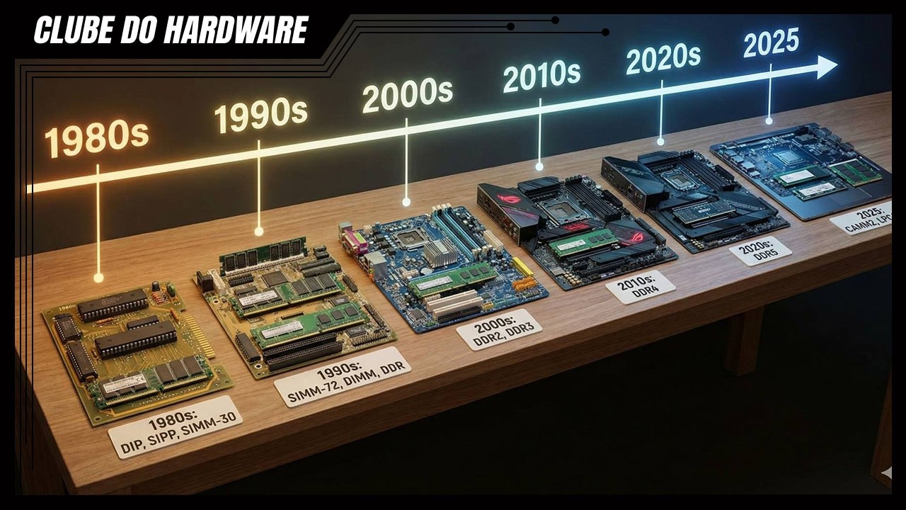 A evolução dos módulos de memória