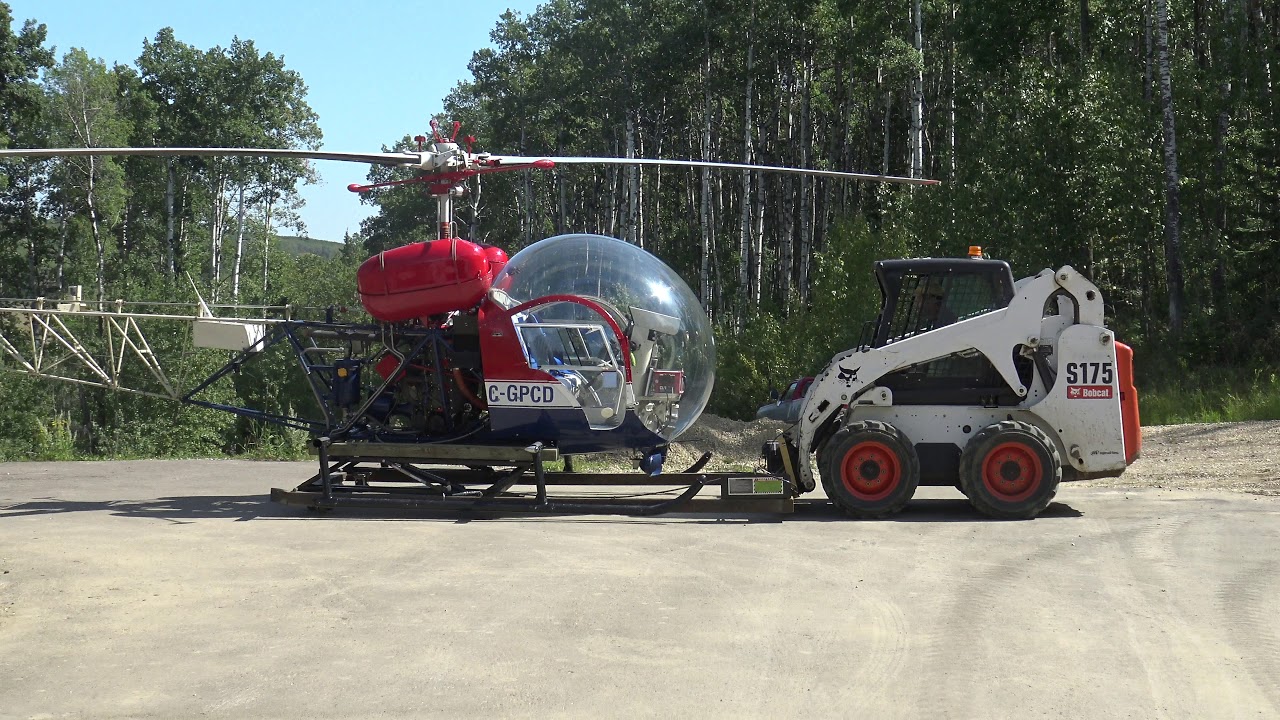 Bell 47 Helicopter dolly lift - very ingenious!