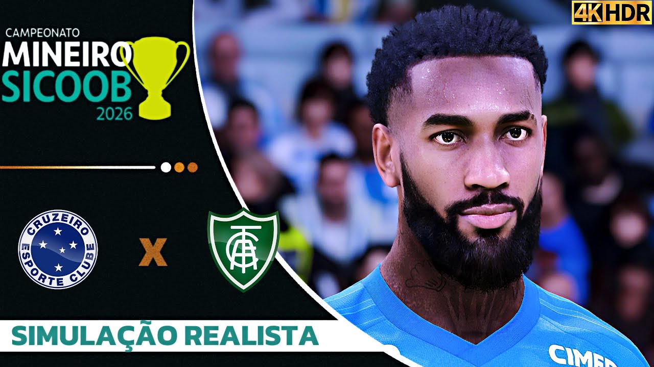 Cruzeiro vs America Mineiro | Campeonato Mineiro 2026 | Simulação PC 4K60FPS Realista | Gogosz Patch