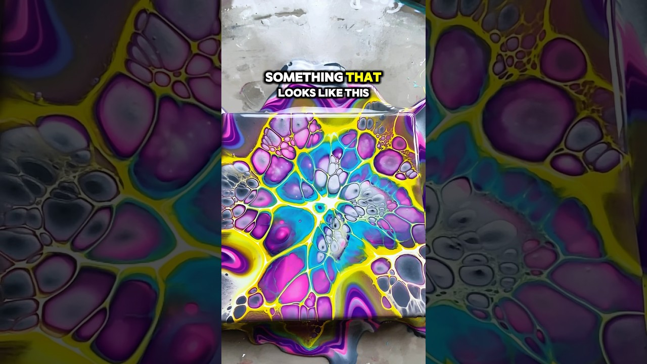 Acrylic Pour Painting Techniques - Bloom #art #acrylicpouringcells #fluidart #shorts