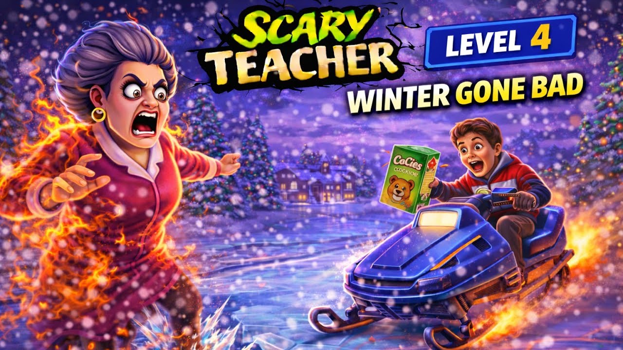 Miss T Ke Cookies Badal Diye 😱 Level 4 Walkthrough | Scary Teacher 3D