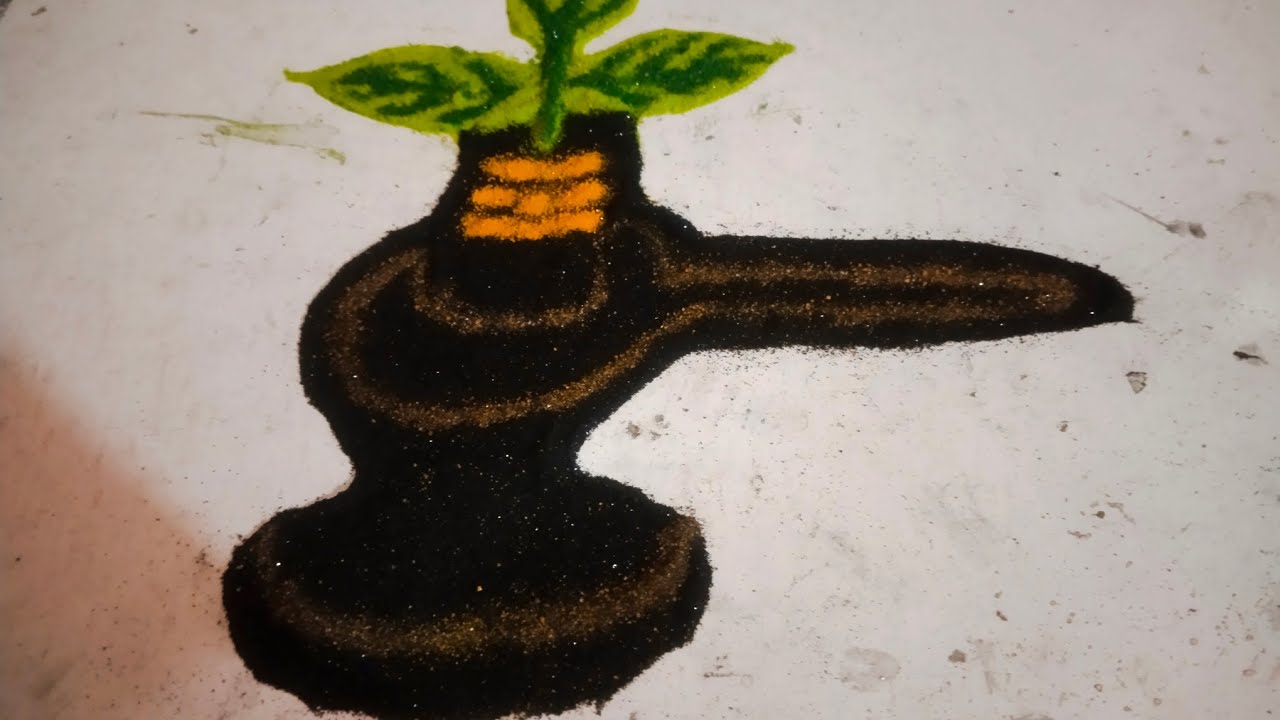 How to make Mahashivratri special Rangoli ✨ Festival Special Rangoli ✨ easy Rangoli designs #rangoli