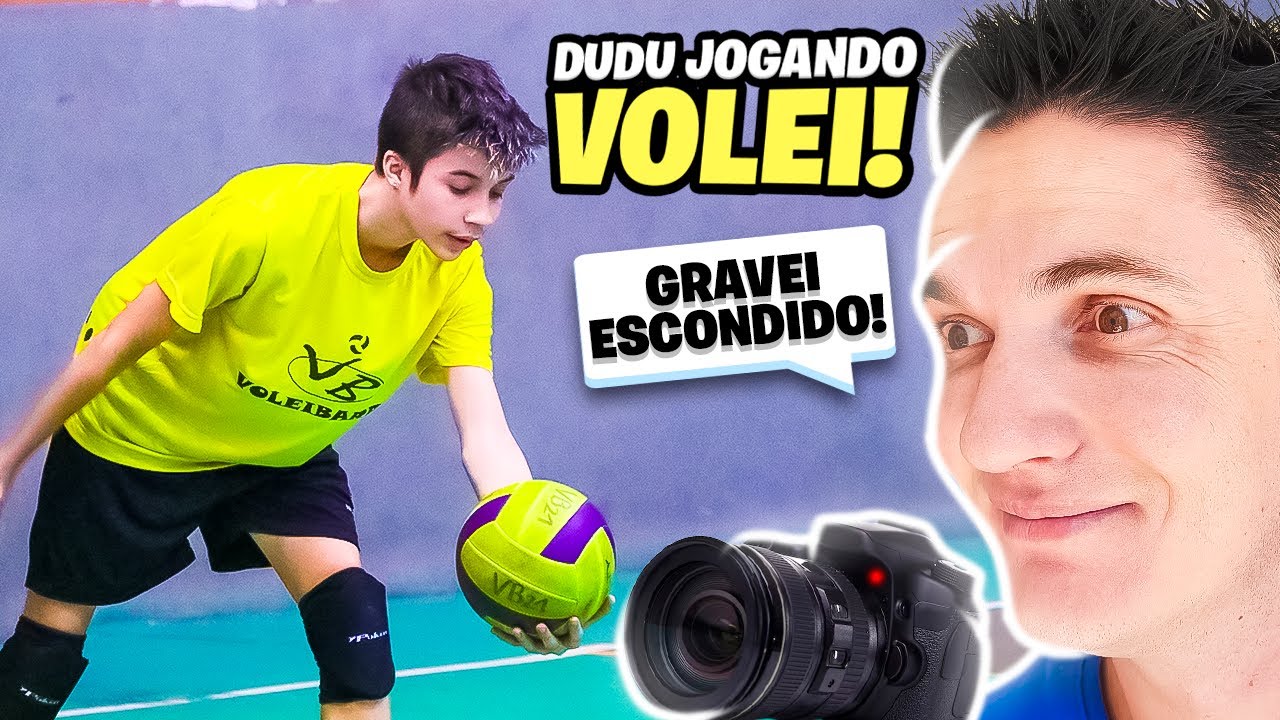 Gravei o Dudu jogando Vôlei sem ele saber🫣