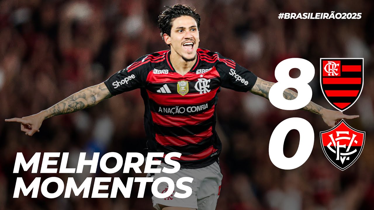 FLAMENGO 8 X 0 VITÓRIA | MELHORES MOMENTOS | BRASILEIRÃO (25/08/25)