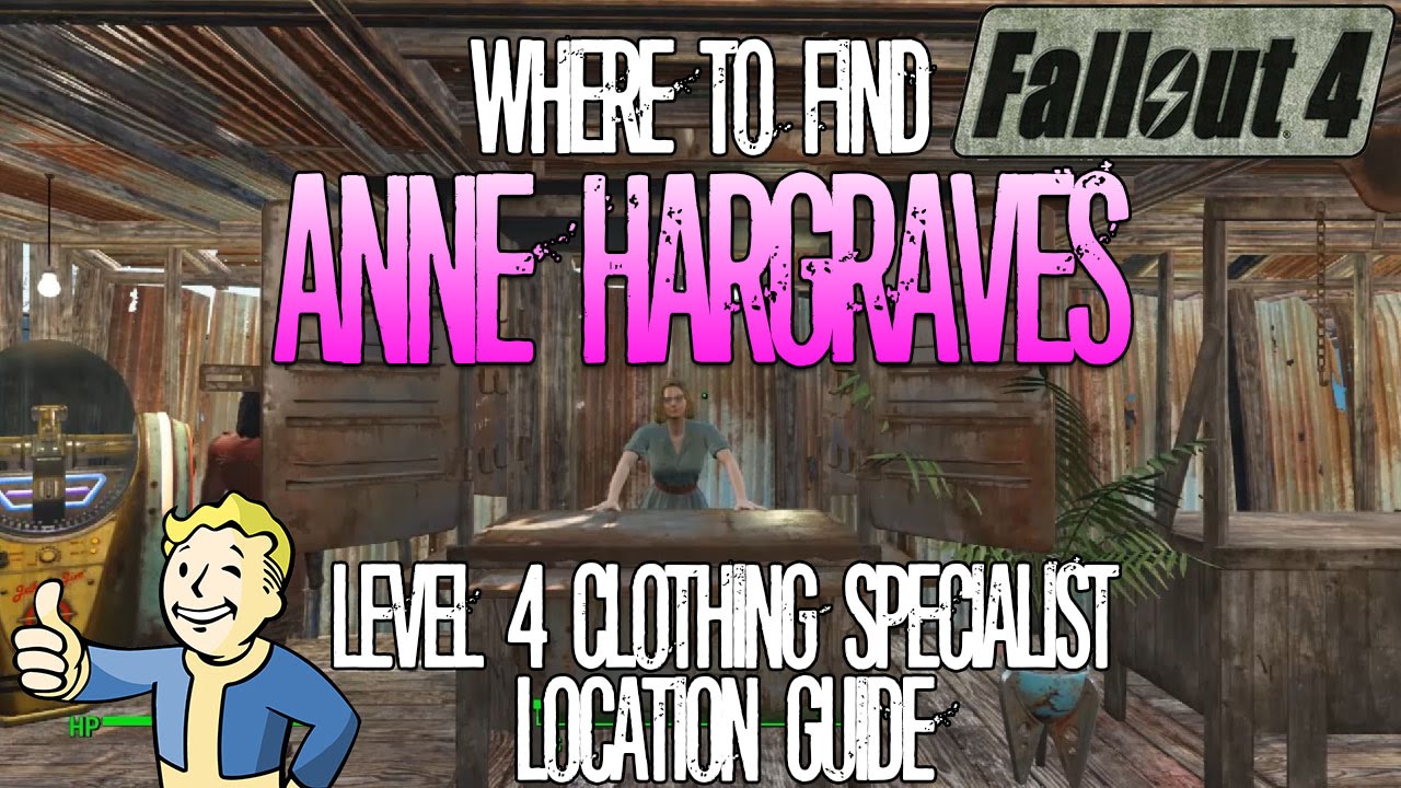 Fallout 4 | Anne Hargraves | Level 4 Clothing Merchant | Location Guide (Clothing Emporium)