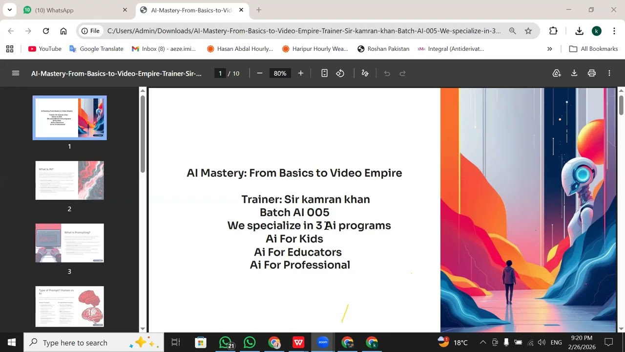 lecture 1 | Ai Master class