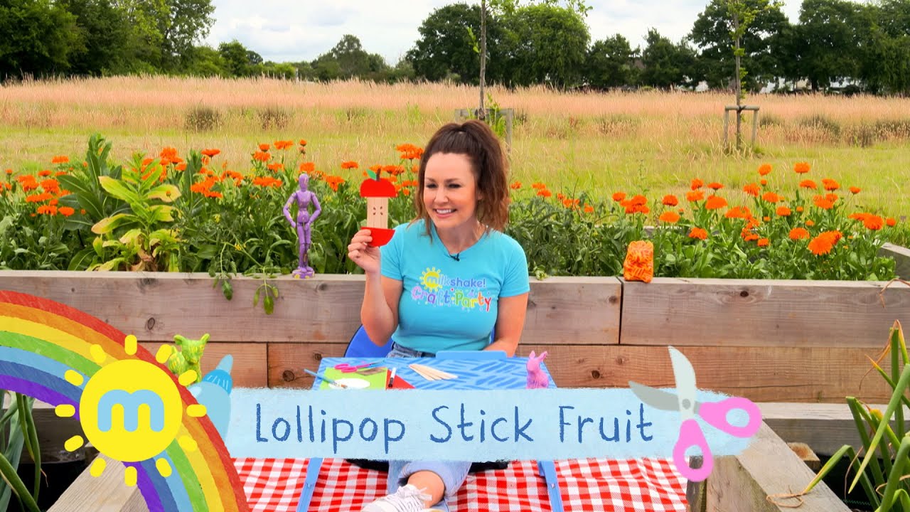 Milkshake! | Craft Party - Lollipop Stick Fruit | Amy