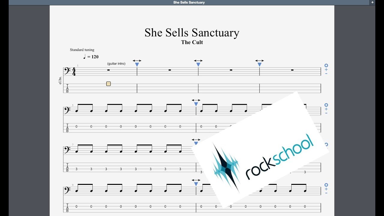 She Sells Sanctuary Rockschool Grade 1 Bass