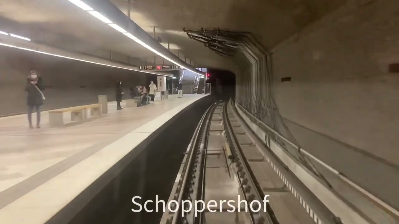 Mitfahrt Bis Hauptbahnhof Linie U2 Automatischen Zug Typ DT3 VAG Nürnberg