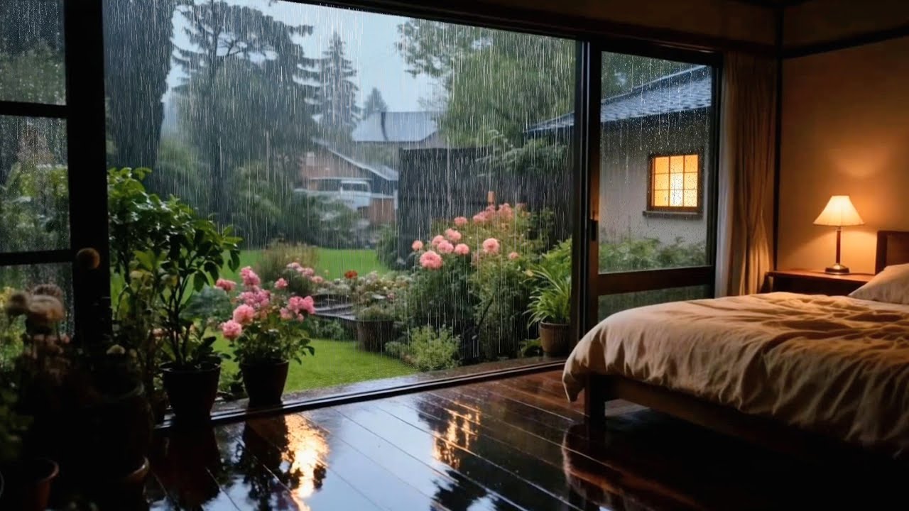 Relaxing Rain and Thunder Sounds by the Window | Deep Sleep Music & Stress Relief