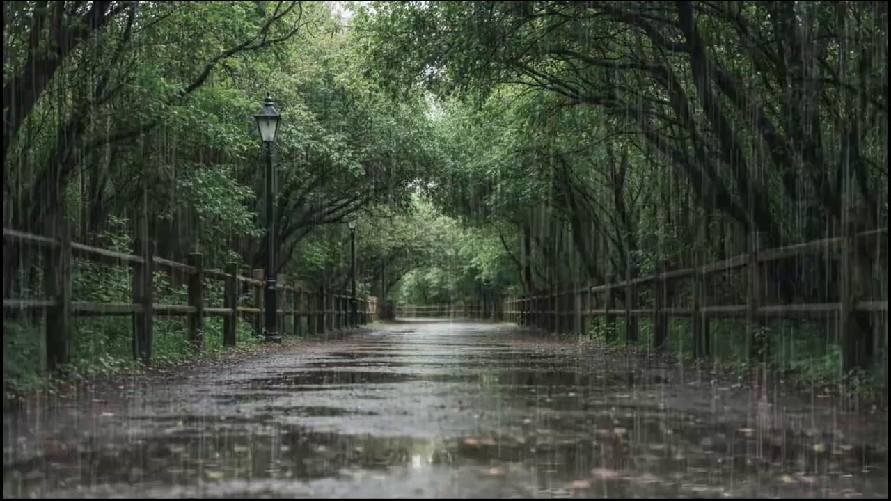 Relaxing Forest Rain at Dusk | Ambient Leaf and Rain Sounds to Help You Sleep Better Naturally