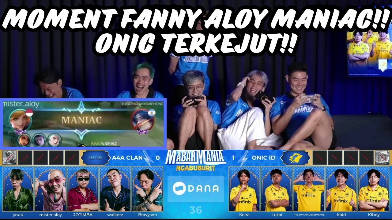 MOMENT FANNY ALOY MANIAC!! ONIC TERKEJUT!!