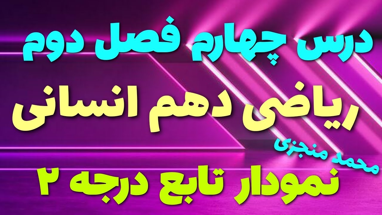 نمودار تابع درجه ۲ درس چهارم فصل دوم ریاضی و آمار یک دهم انسانی #آموزش_ریاضی