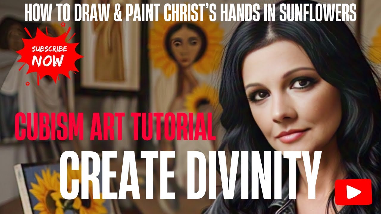 How to Draw & Paint Christ&rsquo;s Hands in Sunflowers &ndash; Cubism Art Tutorial