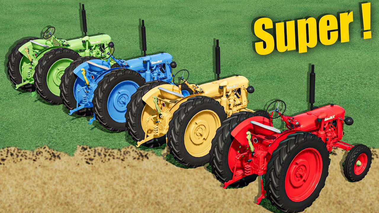 Mini Tractor With Colors - SUPER Zetor Tractors ON FARM WORK - Farming Simulator 22