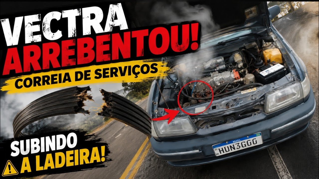 Troca correia de serviço Vectra 1994 