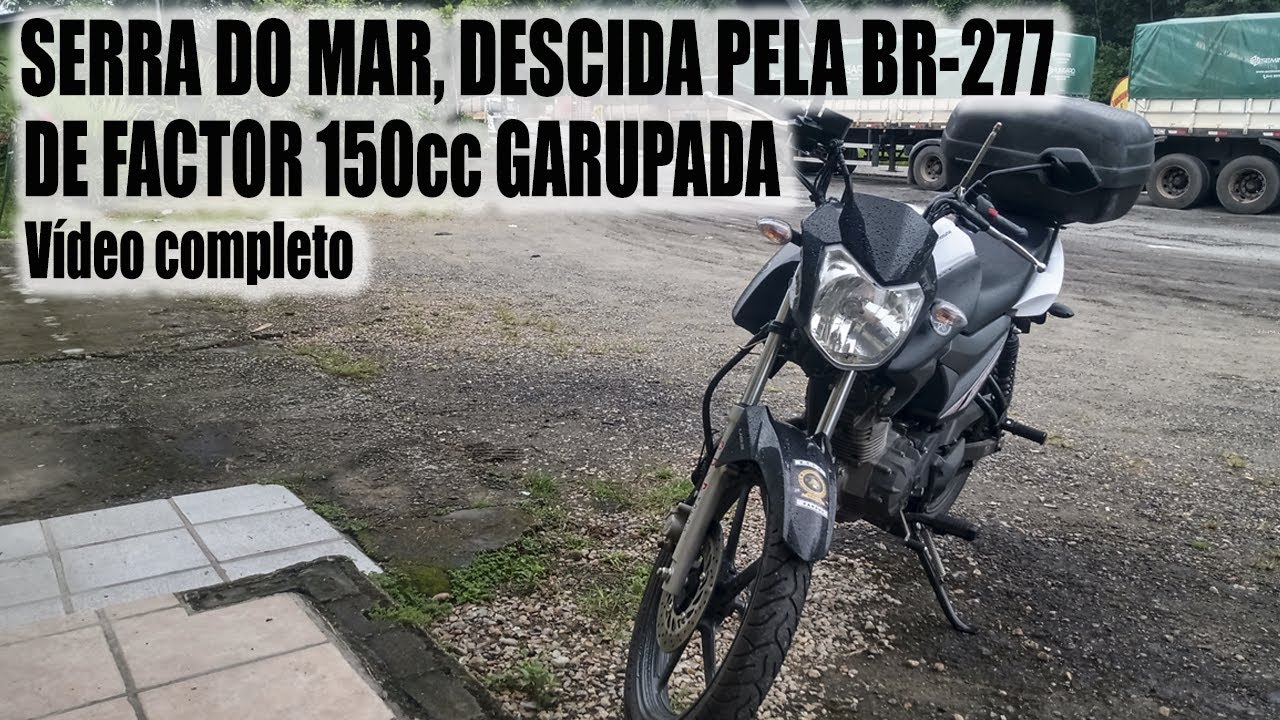 Viagem de moto - Descida da Serra do Mar de Factor 150cc garupada - Ep 20