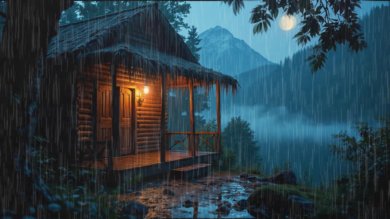 Gentle Forest Rain at Night 🌧️ Calm Rain Sounds for Sleeping