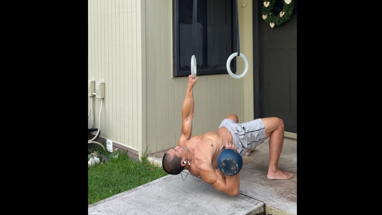 Day 227 FitPro Hawaii Workout- “Invisible Bench” Press + Rows + Pull Ups-December 27, 2020 1:40 pm.