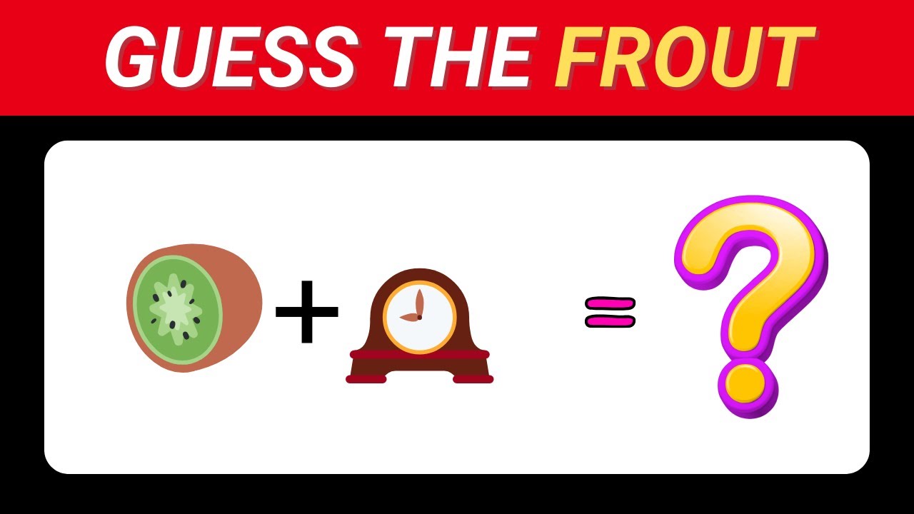 Emoji Fruit Quiz! Can You Guess Them All? #puzzles