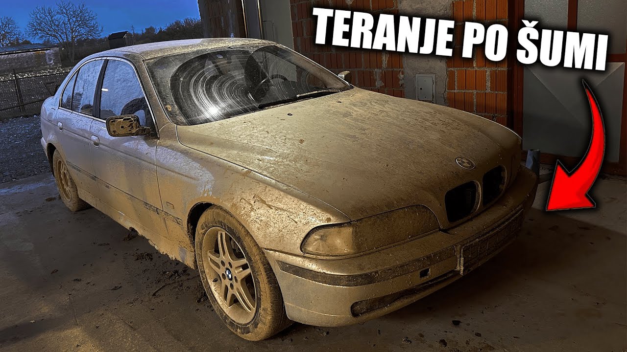 RALLY PO ŠUMI SA BMW E39 PO MRAKU !