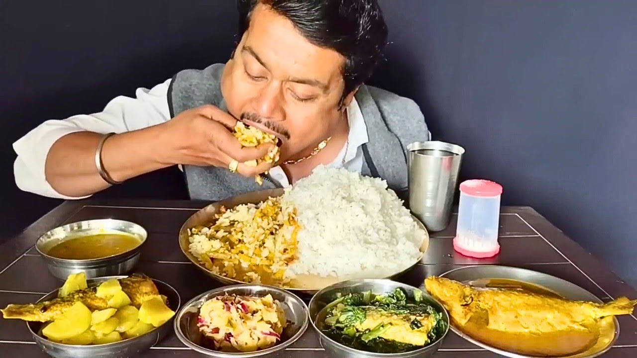 🤤Khoera Ilish Macher Jhal🐟, Oolkopi Parshe Macher Jhol🐟, Charapuna Mach Pahadi Palong Shak Jhol🐟