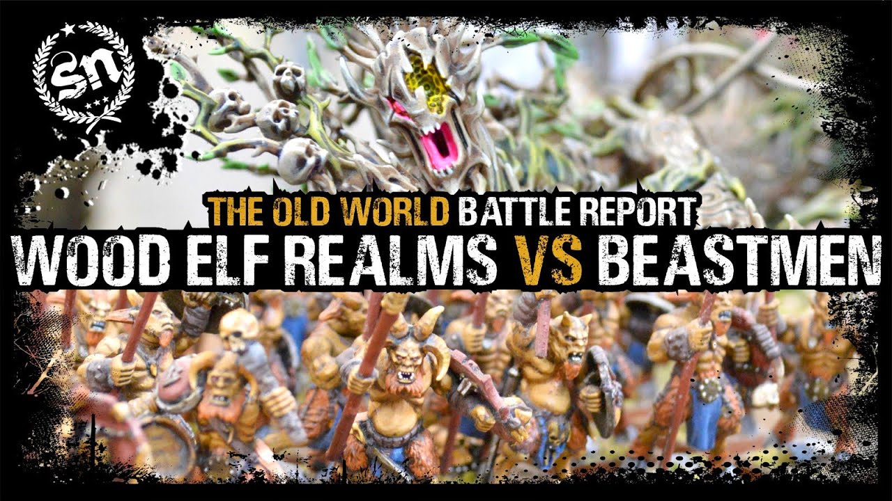 Wood Elf Realms vs Beastmen Brayherds - Warhammer Old World (Battle Report)