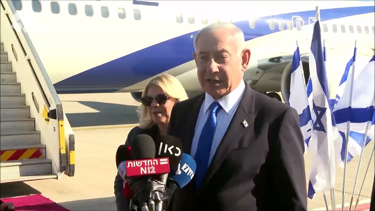 דברי ראש הממשלה נתניהו עם המראתו לביקור מדיני באיטליה