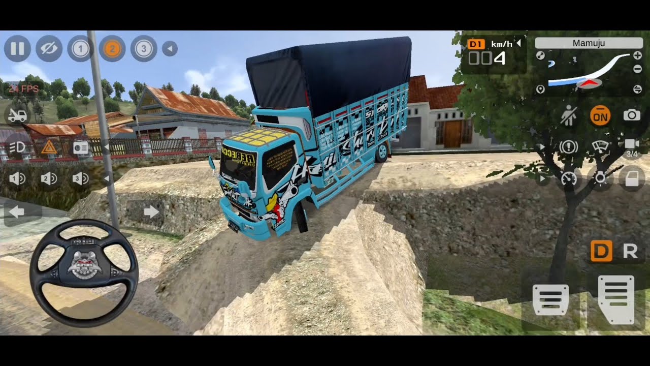 PERJALANAN SIANG PERMAINAN TRUK CANTER EURO 4 JAM MEPET MENUJU DERMAGA -GAME BUS SIMULATOR INDONESIA