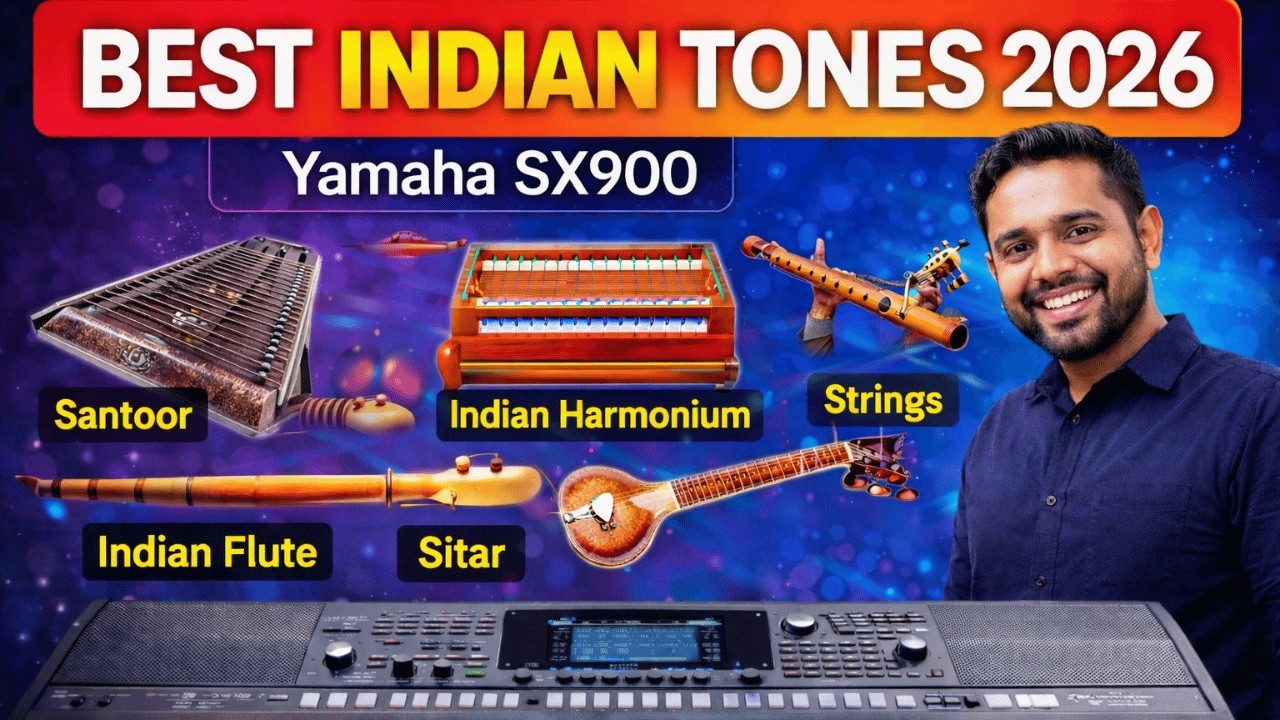Yamaha SX900 Indian Sounds Demo | Santoor, Harmonium, Sitar, Flute