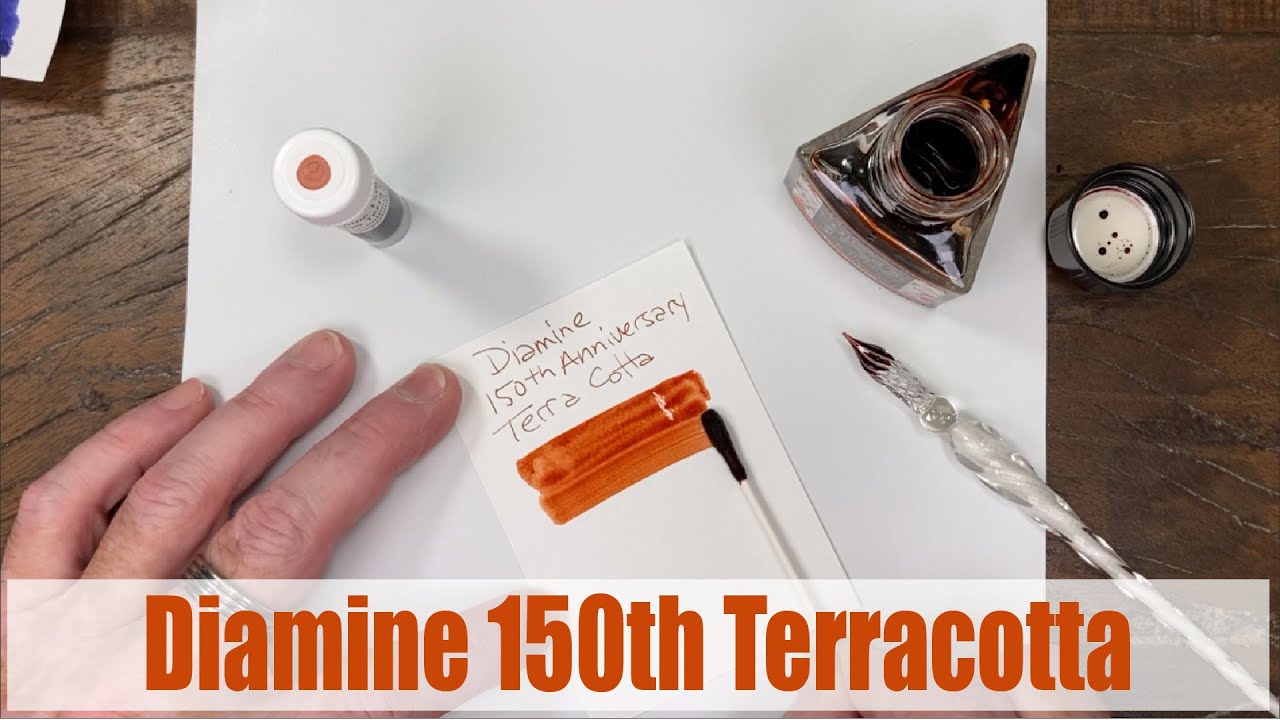 Diamine 150th Anniversary Terracotta writing sample