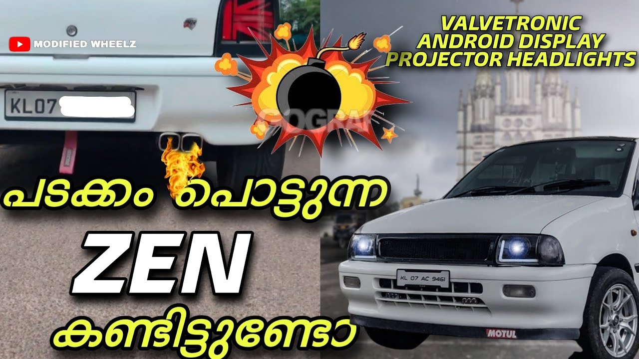 MODIFIED ZEN 2001 MODEL | ലക്ഷങ്ങൾ മുടക്കിയ modification | malayalam review,modified wheelz | flykid