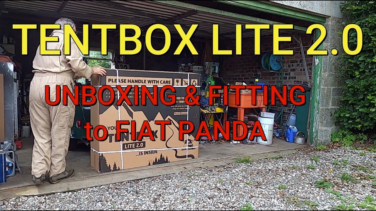 TENTBOX LITE 2.0 - Installing roof tent on FIAT Panda 1st camping trip to Kames Motorsports Circuit.