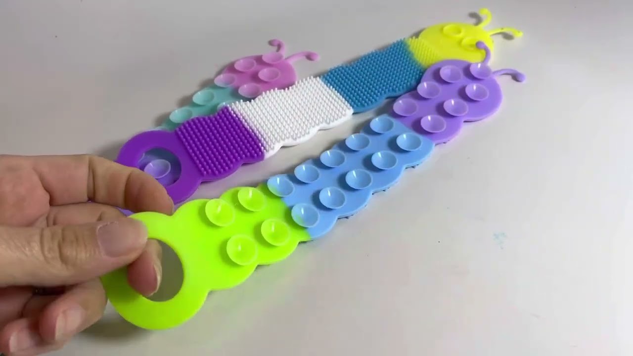 Caterpillar bug suction cup strip fidget