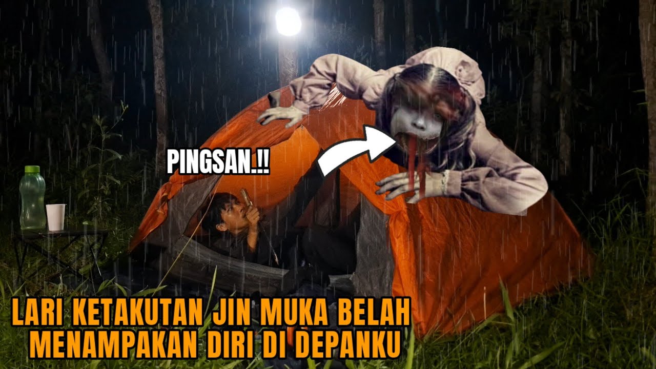 HOROR‼️AMPUN PINGSAN KETAKUTAN DI HAMPIRI JIN MUKA BELAH PUCAT SAAT HUJAN GRIMIS DI HUTAN KALIMANTAN