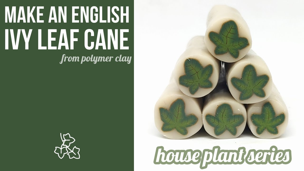 Cute Polymer Clay Ivy Leaf Cane and Bonus Beads!