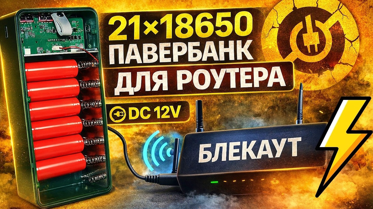Павербанк 21×18650 для роутера своїми руками⚡ Тримає інтернет ДОБУ під час блекауту | Реальний огляд