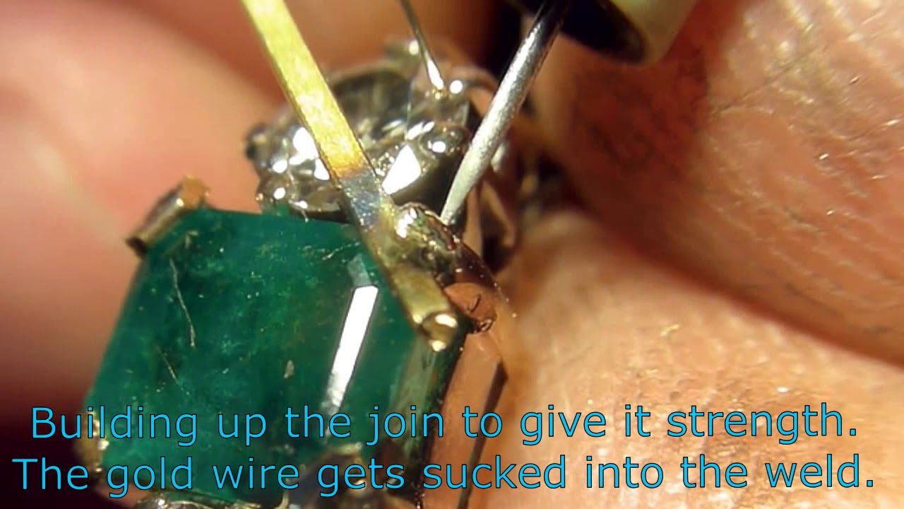 Weld retip a claw on an emerald