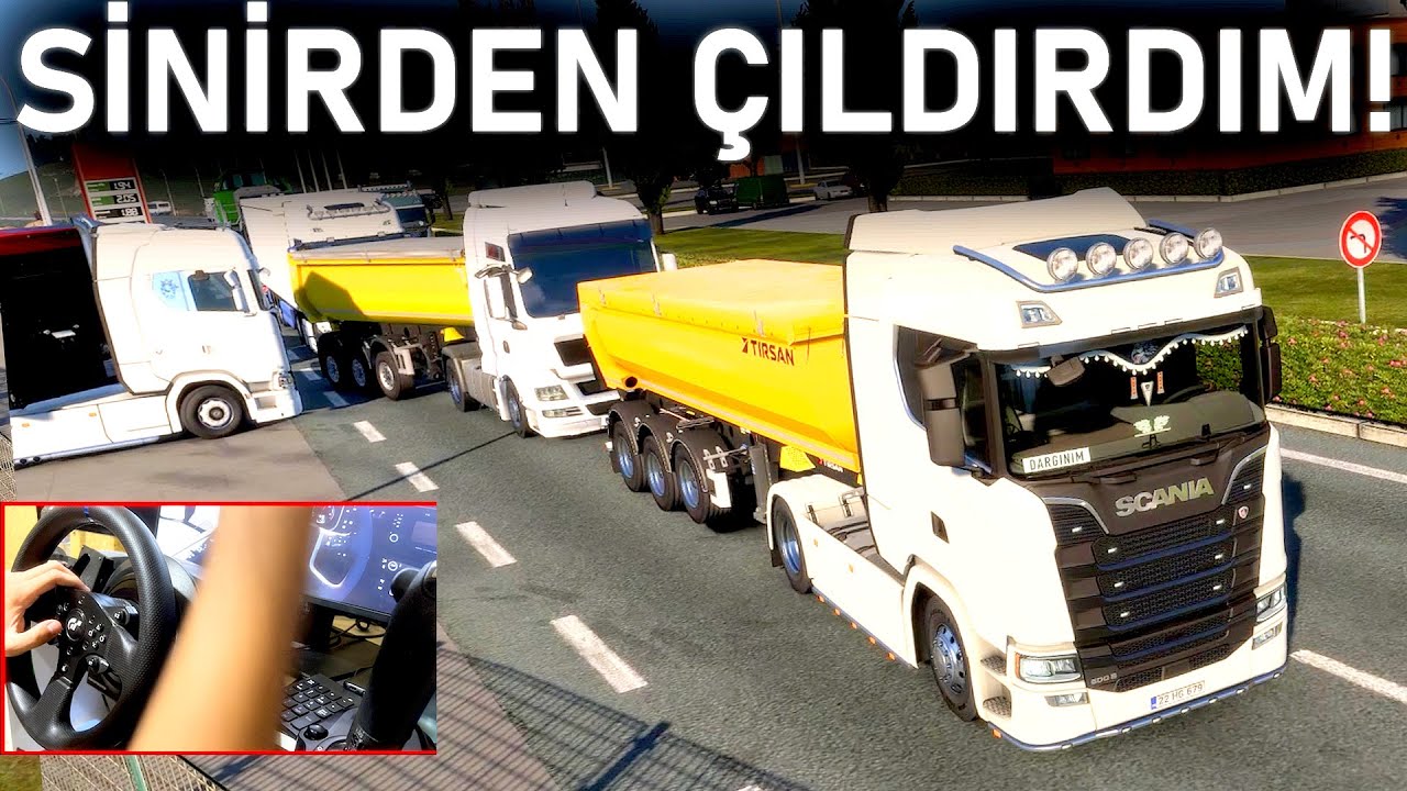 ADAMA KAFADAN GİRDİK! (SİNİRDEN ÇILDIRDIM) - DUİSBURG CALAİS YOLU - ETS 2 TruckersMP T300RS GT