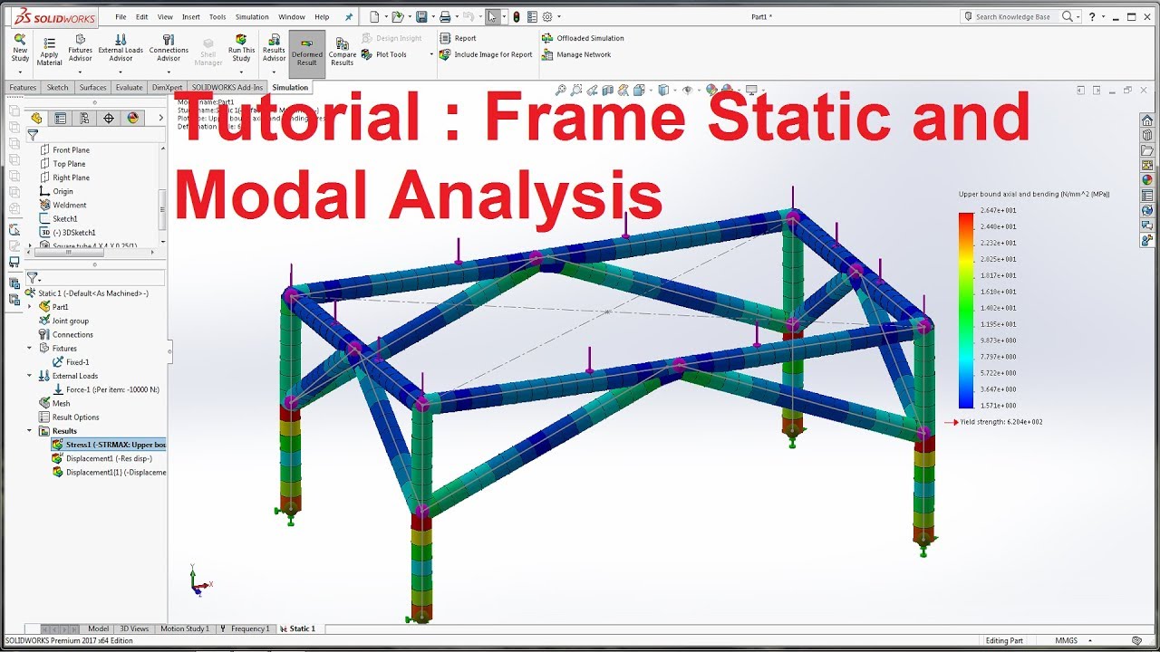 What's New in SOLIDWORKS 2017 Simulation : Weldments and Frame Stress Analysis | SOLIDWORKS 2018